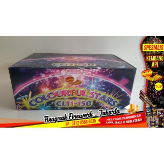 Kembang Api Cake LANTERN Colourful Stars 150s 0,8"